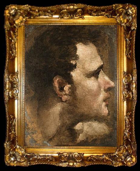 framed  Domenico Beccafumi Head of a Youth Seen in Profile, ta009-2